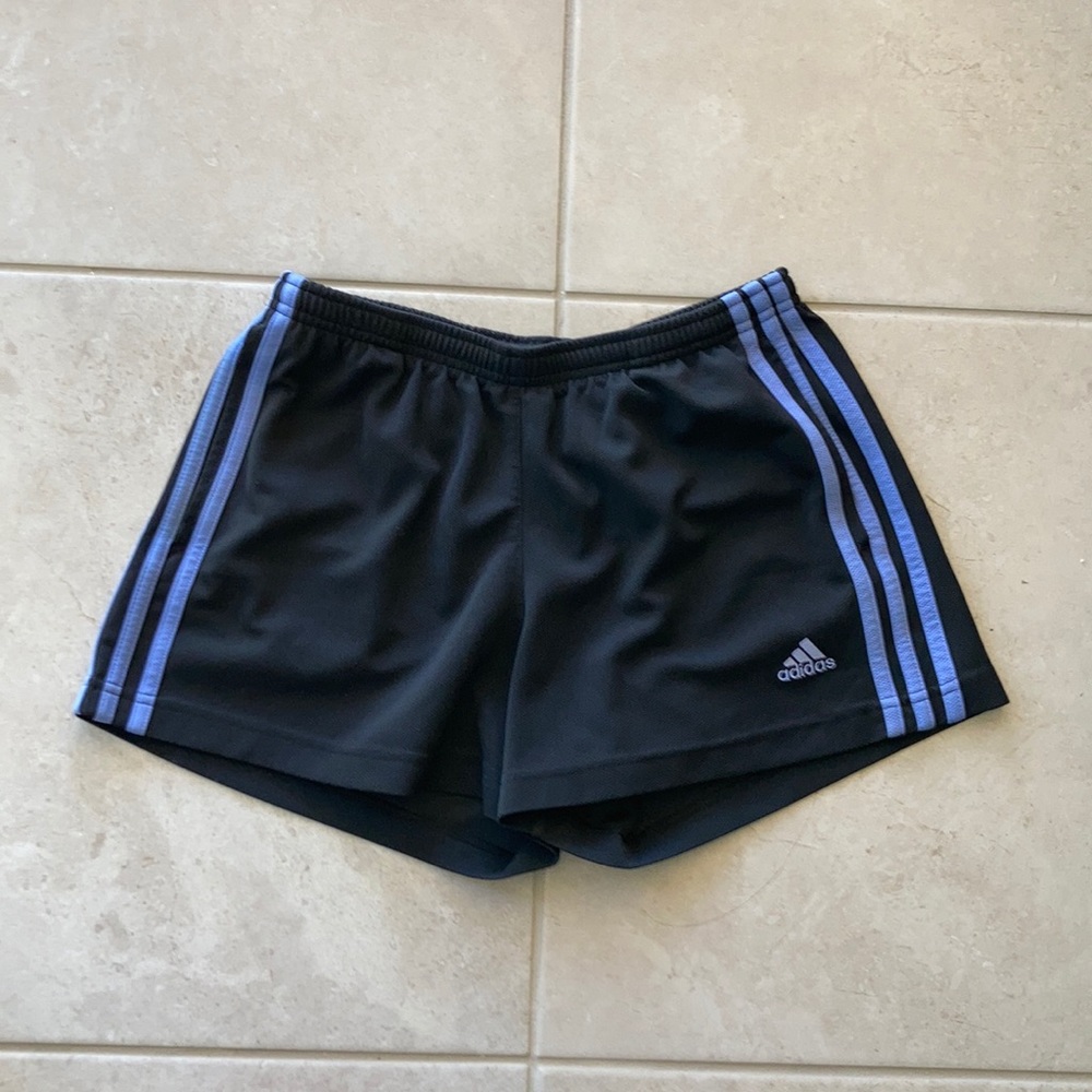 Adidas Purple Stripe Shorts Drawstring